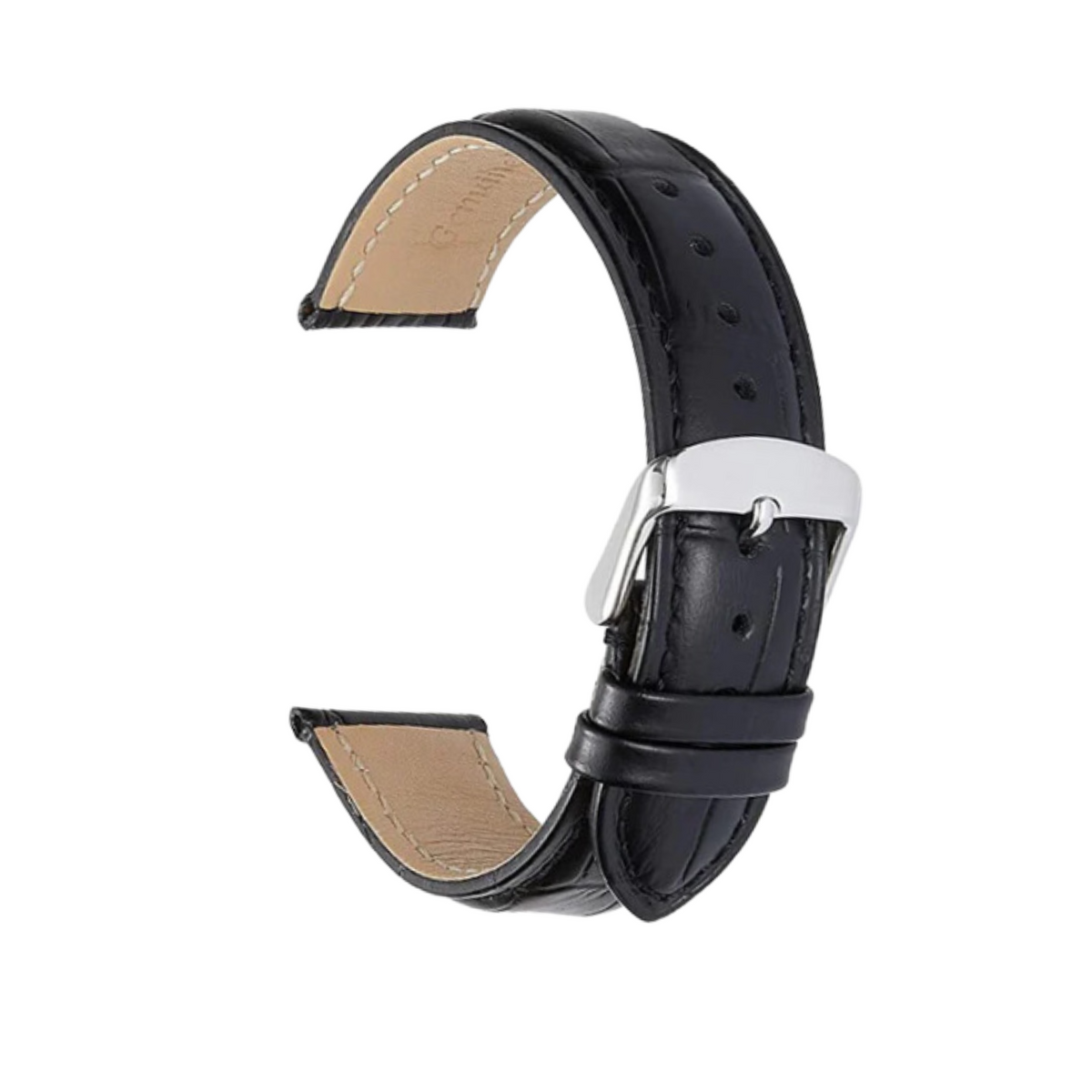 Black Leather Watch Band for VitalityWatch