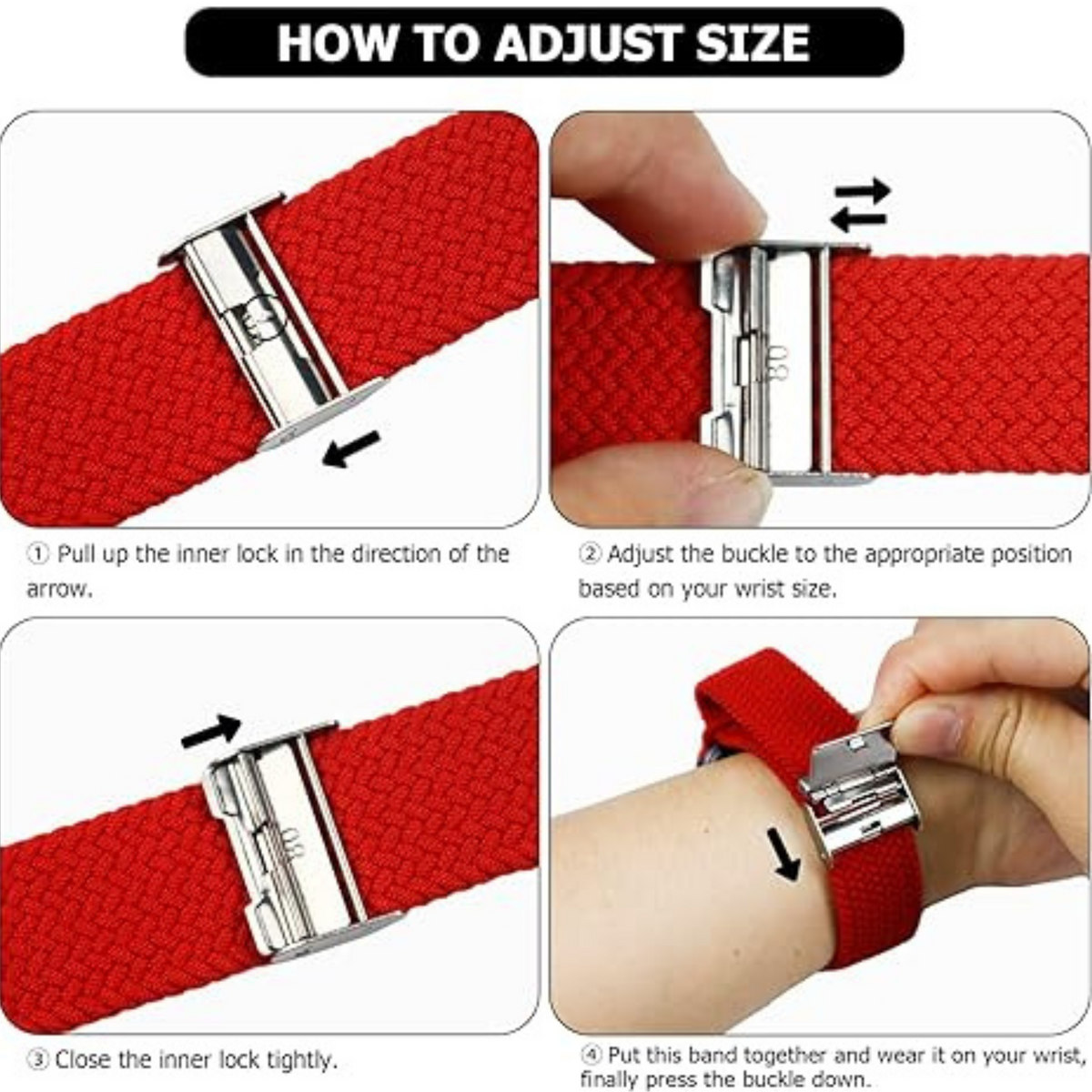 VitalityWatch braided nylon watch band – detail