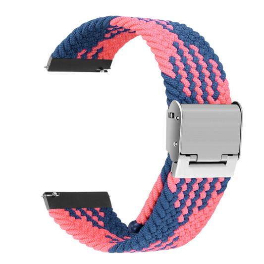 Pink and Blue  Braided Nylon Watch Band