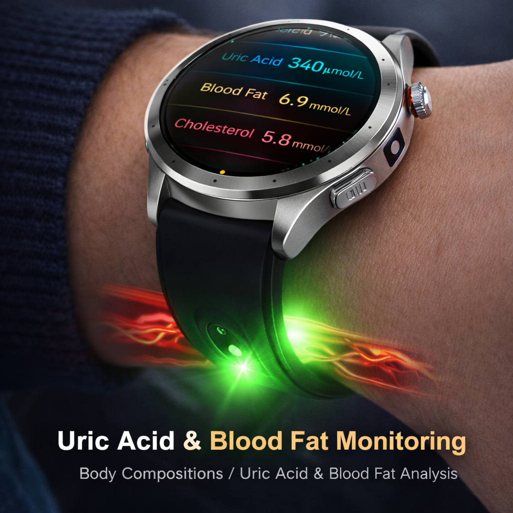 AI Health Watch uric acid and blood fat monitoring – VitalityWatch