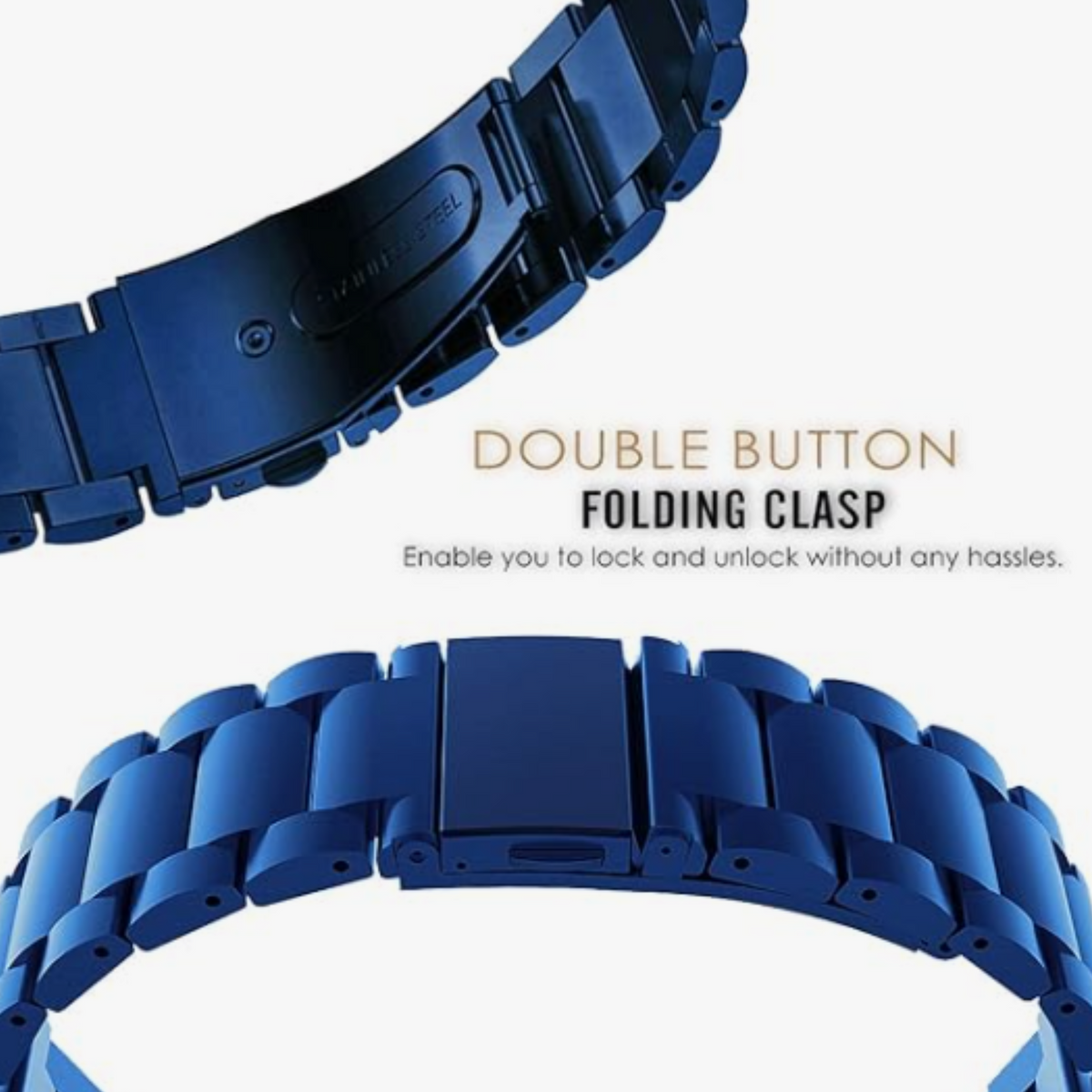 Navy Blue Stainless Steel Watch Strap for VitalityWatch – image 3