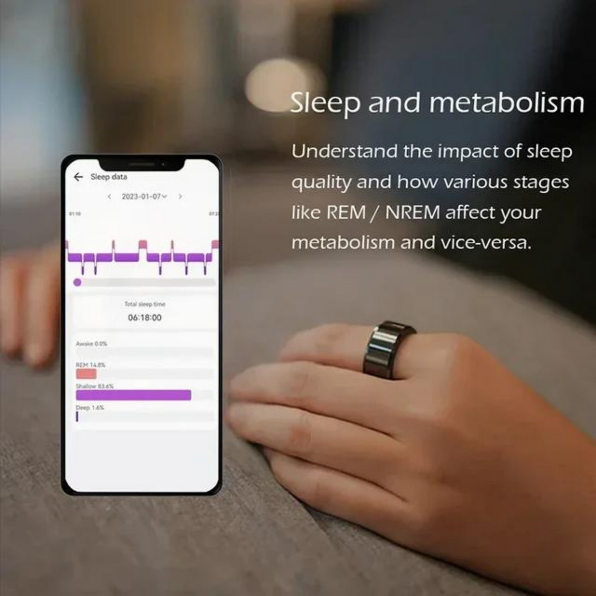Blood Pressure Smart Ring sleep and metabolism tracking – VitalityWatch