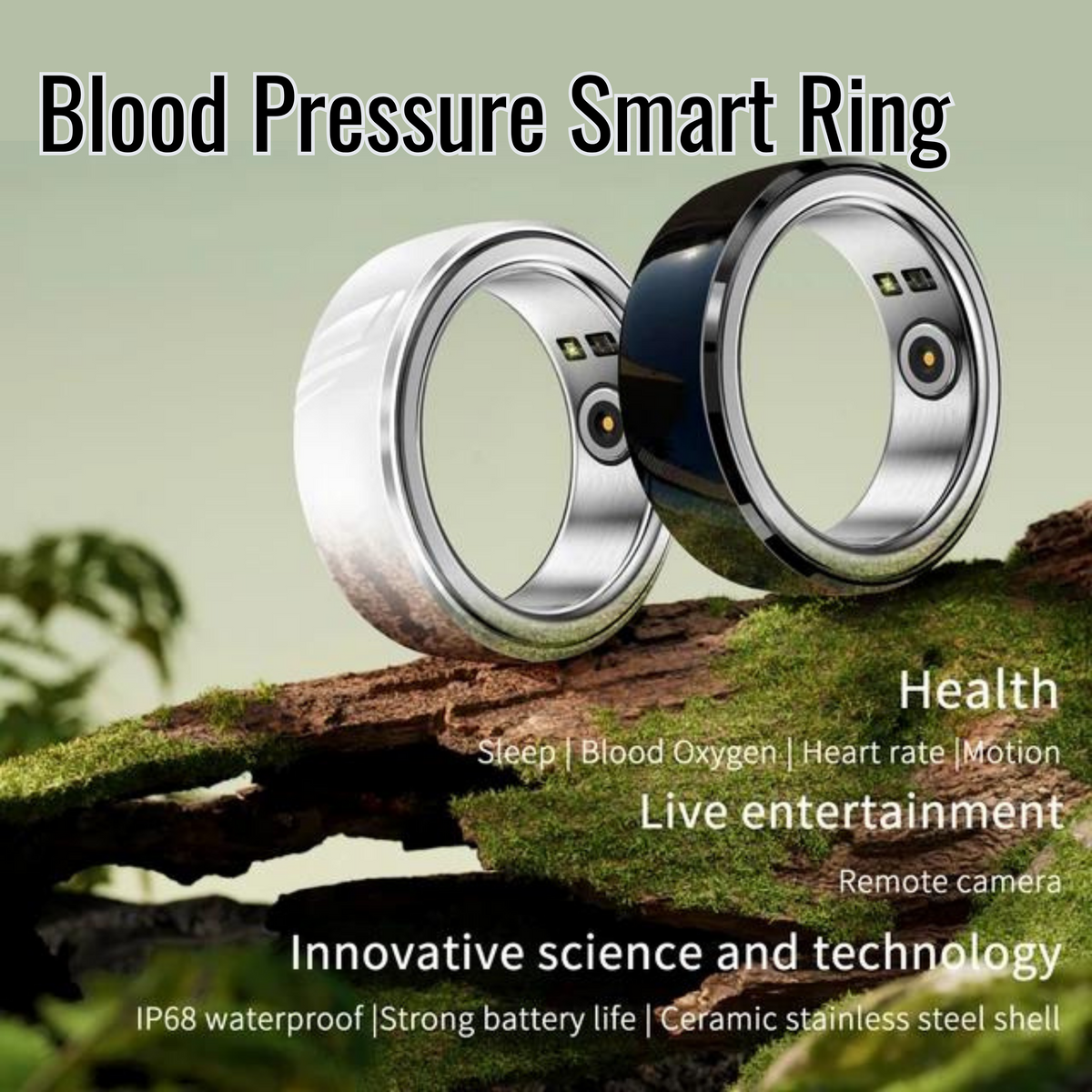 Blood Pressure Smart Ring with health app on a phone – VitalityWatch