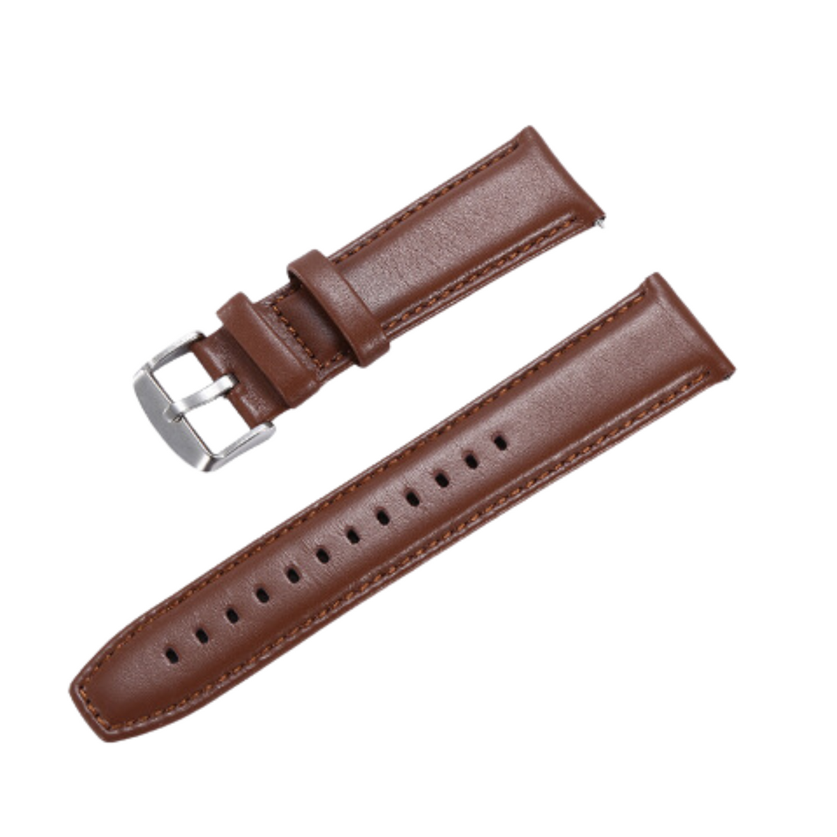Brown Leather Watch Band for VitalityWatch – detail