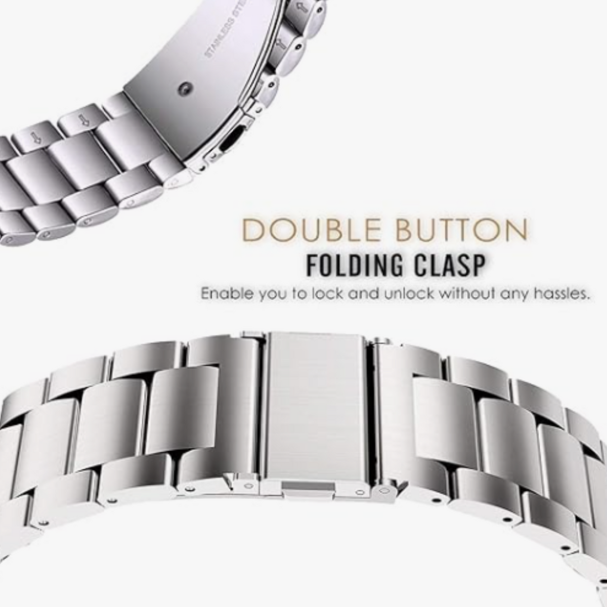Silver Stainless Steel Watch Strap for VitalityWatch – image 4