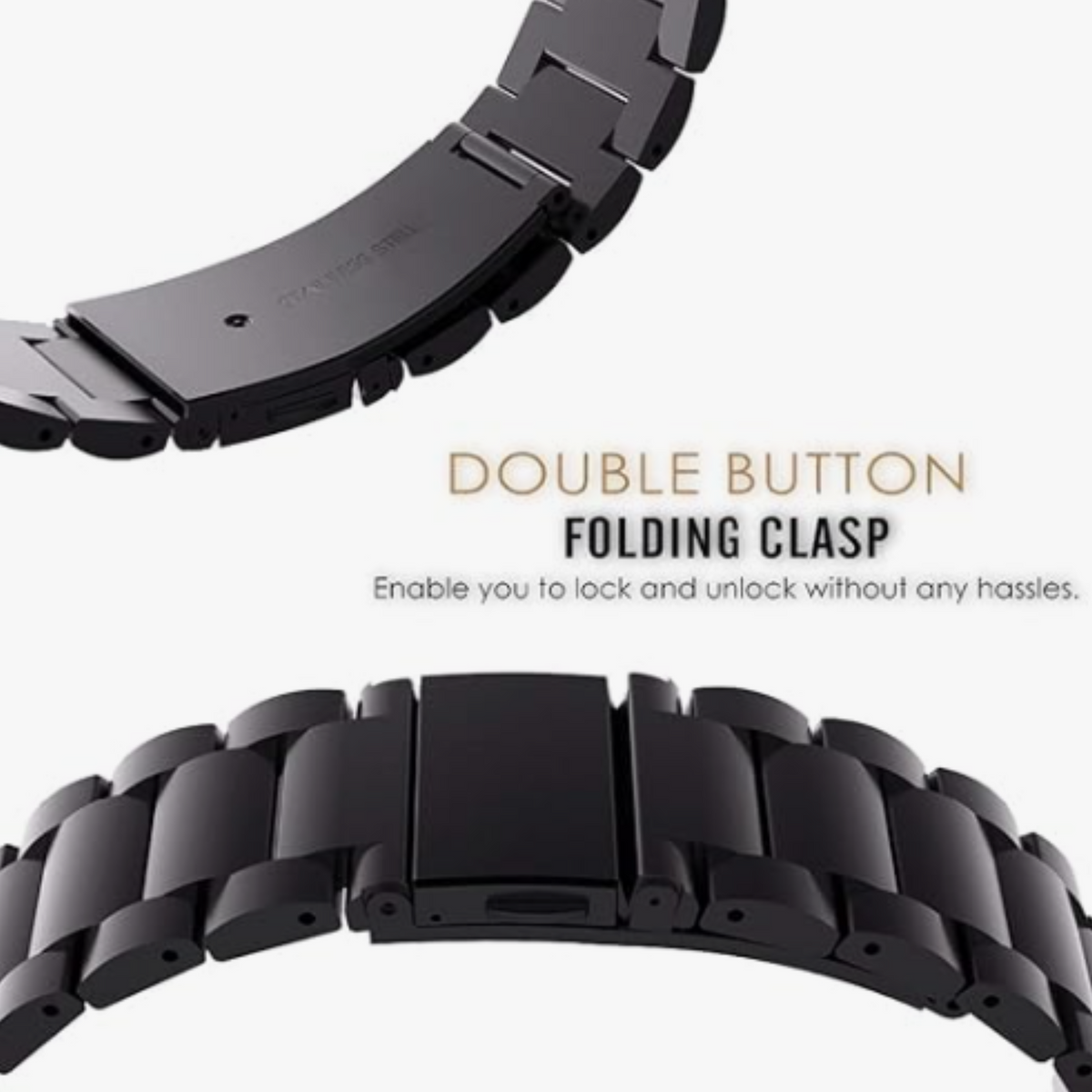 Black Stainless Steel Watch Strap for VitalityWatch – image 4
