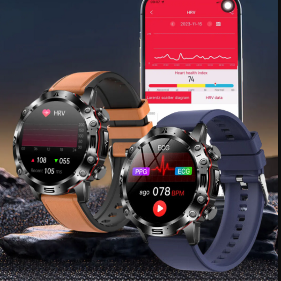 Black Leather Watch Band – VitalityWatch™