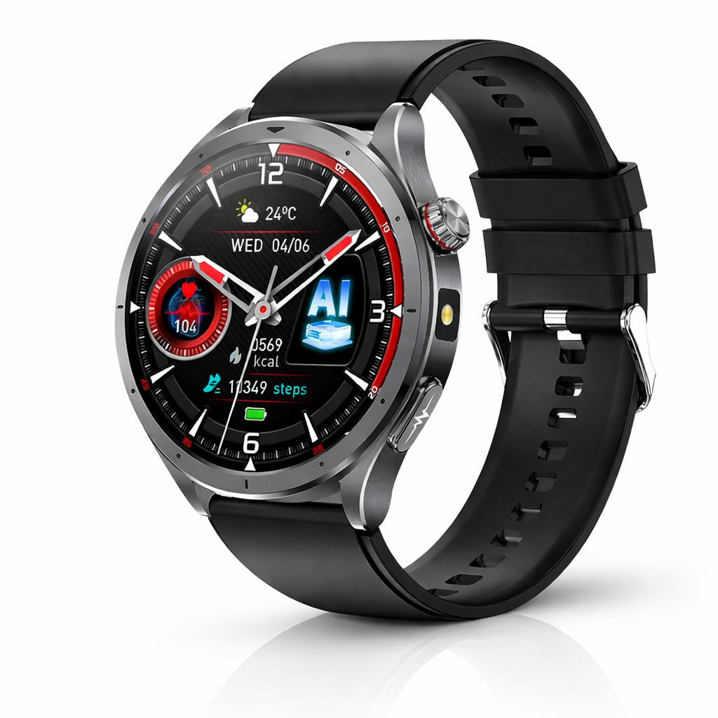 AI Health Watch by VitalityWatch with black sport strap