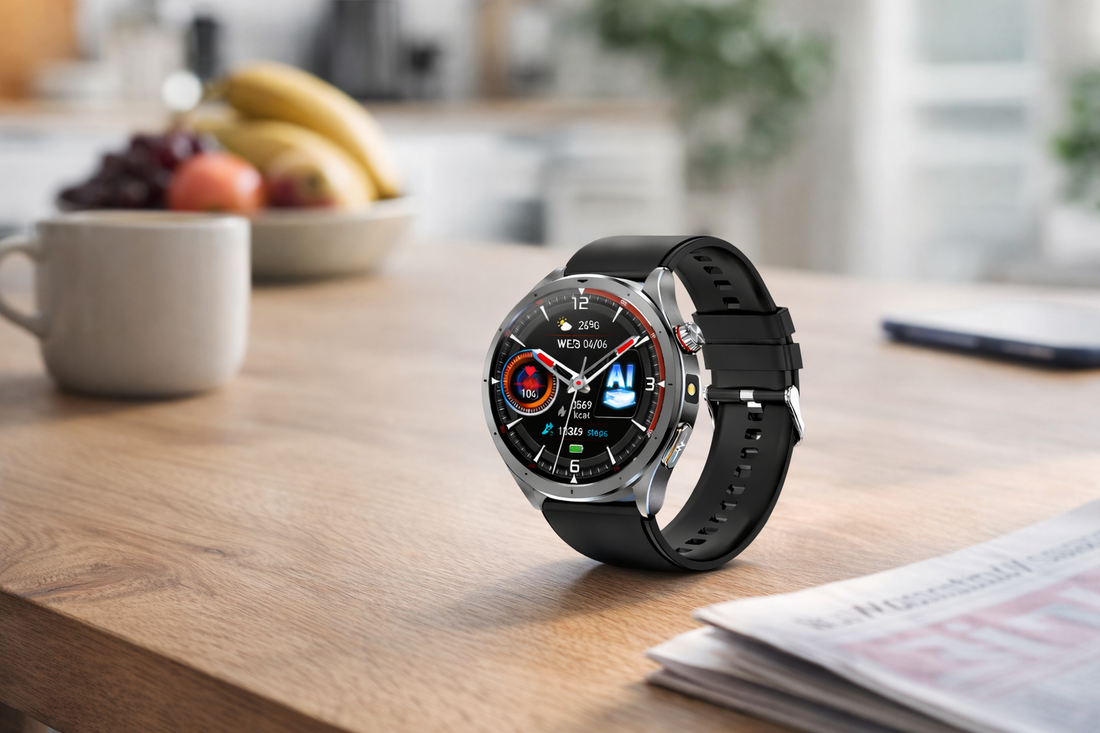 AI Health Watch on a table at home – VitalityWatch