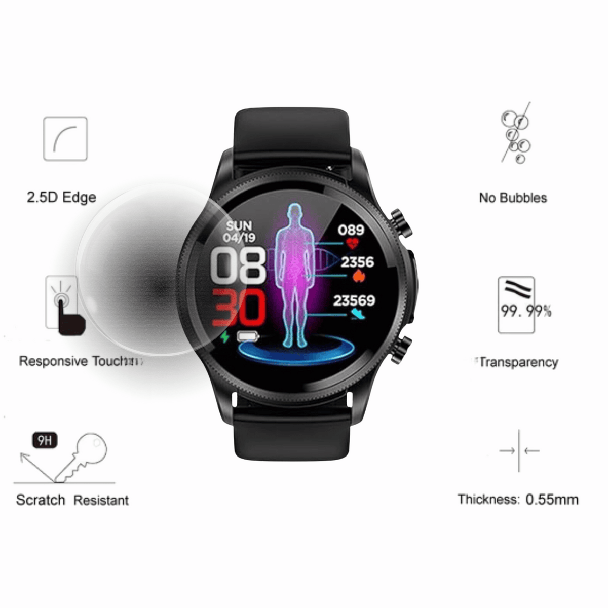Screen Protector for the AI Health Watch by VitalityWatch – image 2