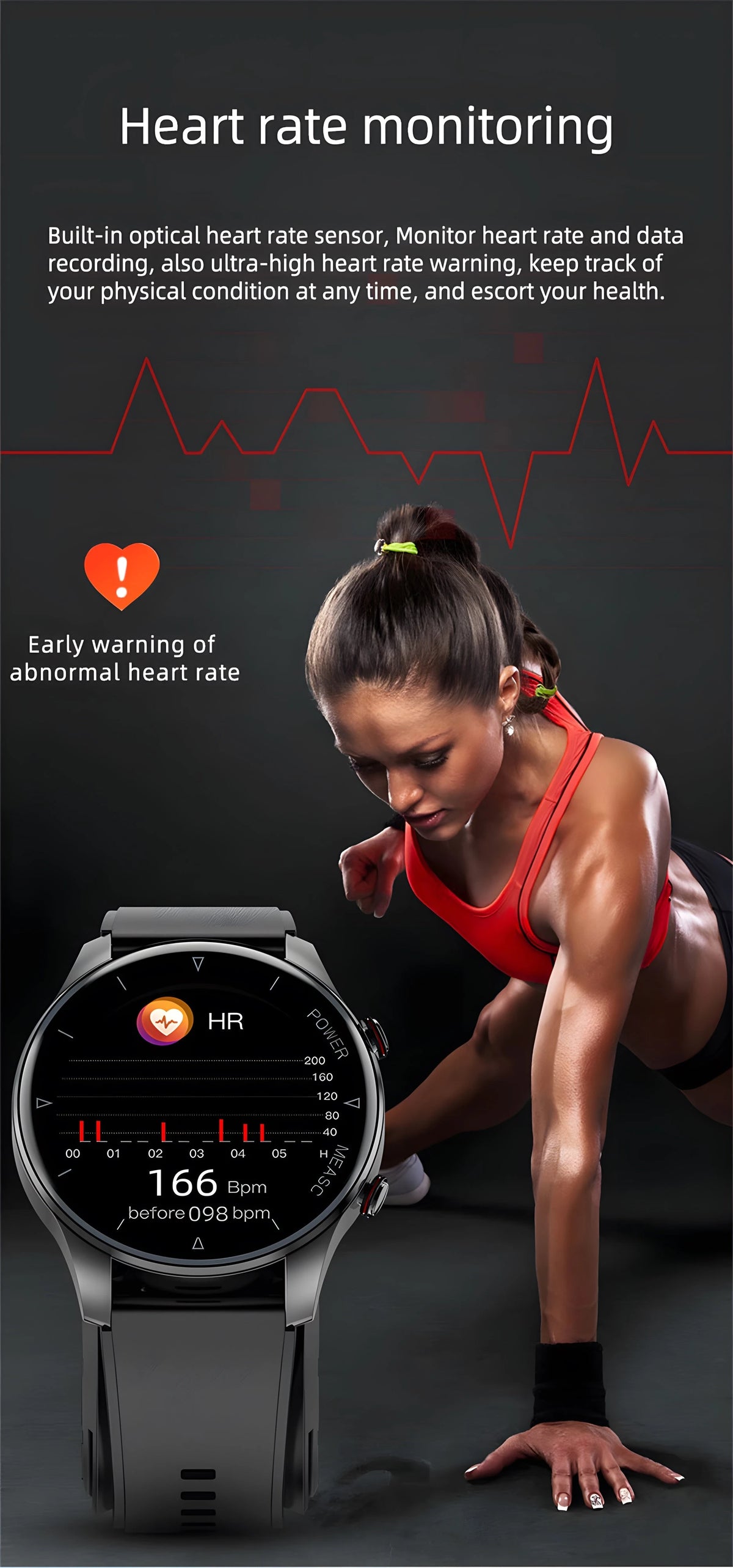 Blood Pressure Watch with Inflatable Airbag health features – VitalityWatch