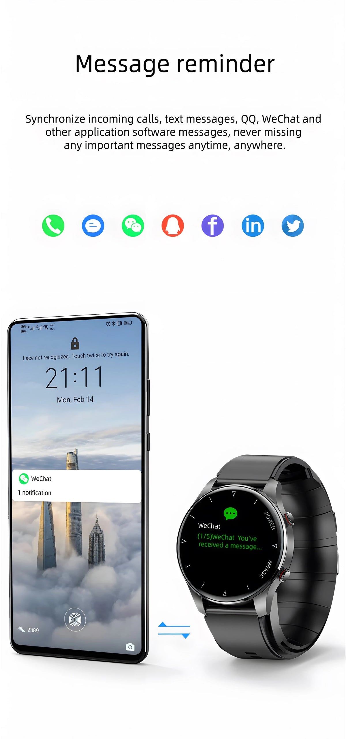 VitalityWatch message reminder